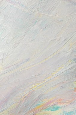 Soyut boya vuruşları ve lekeler. Beyaz, mavi, sarı, yeşil damlalar, akışlar, boya ve boya püskürtüleri.