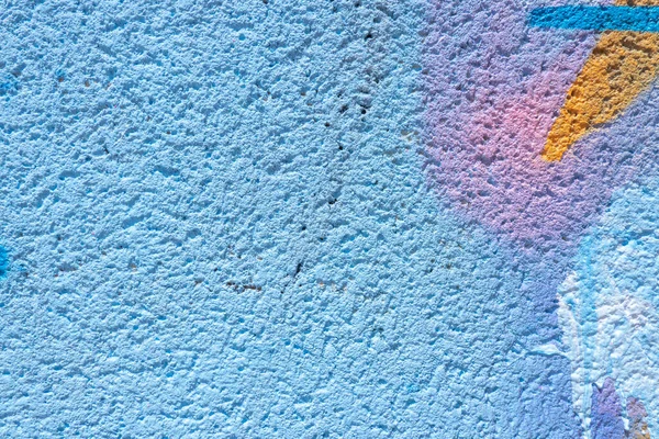 Χνουδωτές Πινελιές Και Μουτζούρες Ανοιχτό Μπλε Γκραντζ Ζωγραφισμένο Τοίχο Λευκό — Φωτογραφία Αρχείου