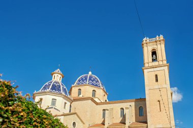 Eski bir kasaba. Altea 'daki Meryem Ana Kilisesi, Alicante, Costa Blanca, İspanya.