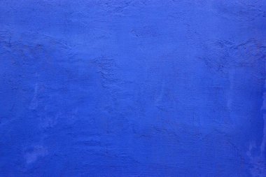 Abstract blue decorative grunge textured wall background.