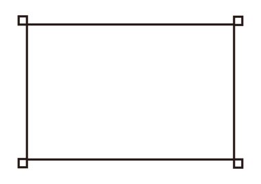 Basit siyah çizgi çerçeve çizimi