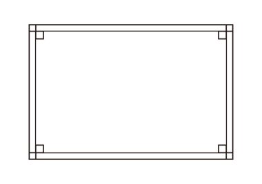 Basit siyah çizgi çerçeve çizimi