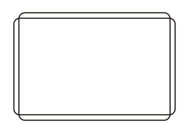 Basit siyah çizgi çerçeve çizimi