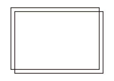 Basit siyah çizgi çerçeve çizimi