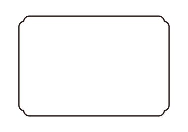 Basit siyah çizgi çerçeve çizimi