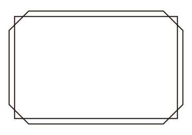 Basit siyah çizgi çerçeve çizimi