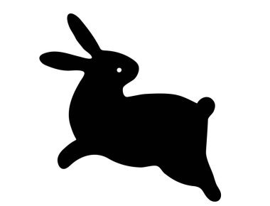 Basit ve şirin tavşan simgesi çizimi