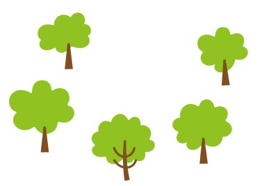 Güzel yeşil ağaçlar.