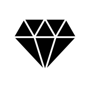 Mücevher Simgesi Siyah ve Beyaz