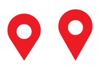 Haritadaki harita iğnesinin basit resmi