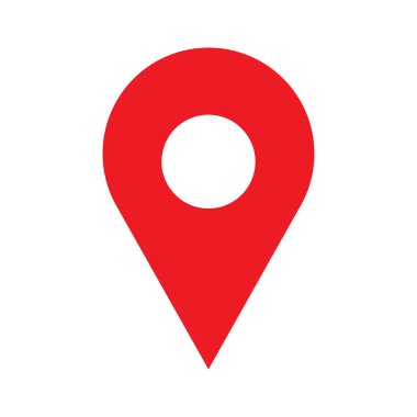 Haritadaki harita iğnesinin basit resmi