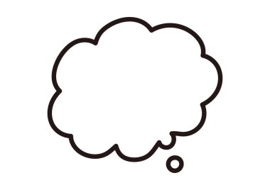 Bulut şekilli düşünce balonunun klip sanatı