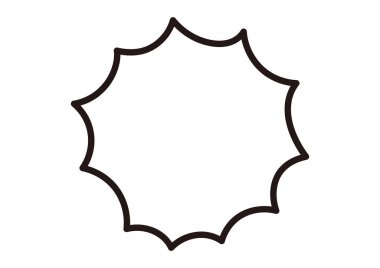 Patlak pürüzlü konuşma balonu Siyah çizgi