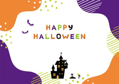 Pop Cadılar Bayramı renkleriyle çerçeve