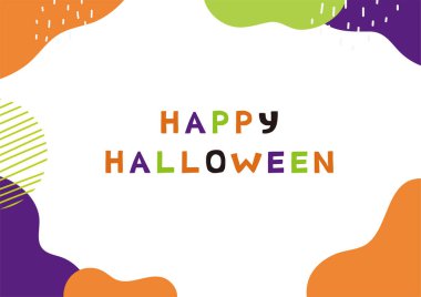 Pop Cadılar Bayramı renkleriyle çerçeve