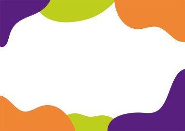 Pop Cadılar Bayramı renkleriyle çerçeve