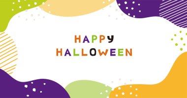 Pop Cadılar Bayramı renkleriyle çerçeve