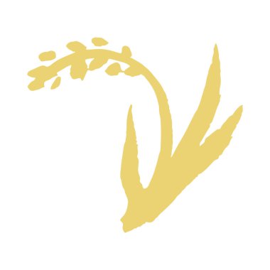 Elle çizilmiş pirinç çizimi