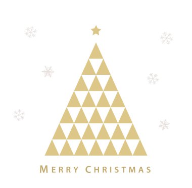 Kar taneleri ve şık Noel ağaçları