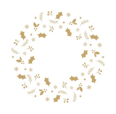 Basit ve şık bir Noel çelengi çizimi