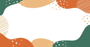 Elle çizilen soyut sonbahar çerçeveleri