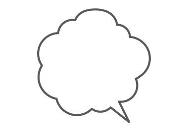 Bulut şekilli düşünce balonunun klip sanatı