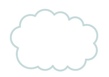 Bulut şekilli düşünce balonunun klip sanatı