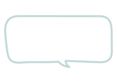 Kare el yazısı konuşma baloncukları Birim mavi satır