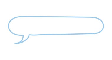Kare el yazısı konuşma baloncukları Birim mavi satır