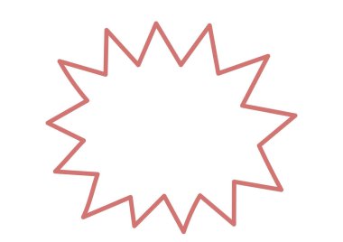 Sivri uçlu konuşma balonu kırmızı satırı