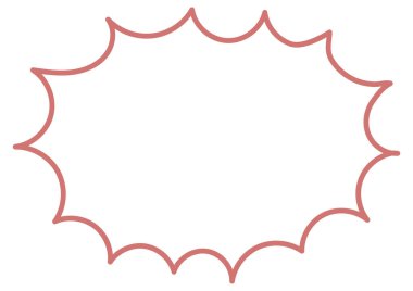 Sivri uçlu konuşma balonu kırmızı satırı