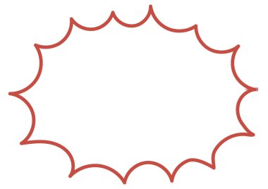 Sivri uçlu konuşma balonu kırmızı satırı