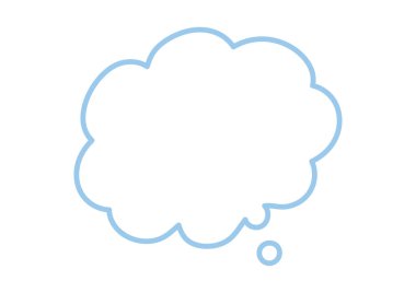 Bulut şekilli düşünce balonunun klip sanatı