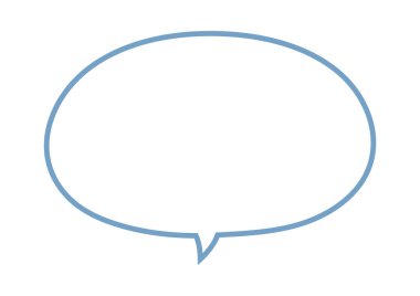 Basit dairesel tereyağı, mavi çizgi film tarzı.