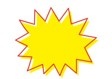 Sivri uçlu konuşma balonu kırmızı satırı