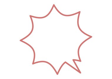 Sivri uçlu konuşma balonu kırmızı satırı