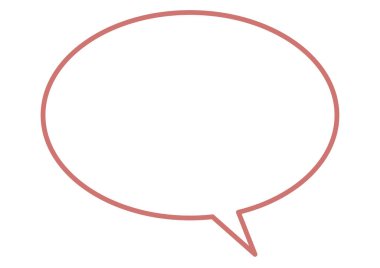 Basit bir yuvarlak konuşma balonunun satır çizimi