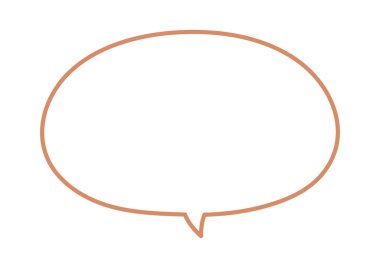 Basit bir yuvarlak konuşma balonunun satır çizimi