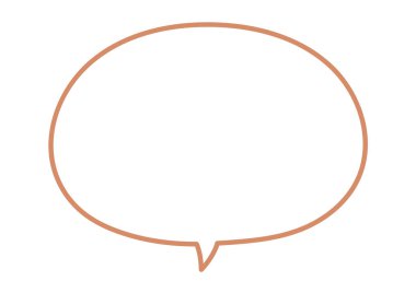 Basit bir yuvarlak konuşma balonunun satır çizimi