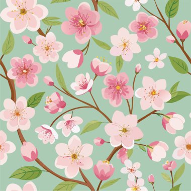 Kiraz Çiçeği Vektör dosyası, Çiçeksiz desen,