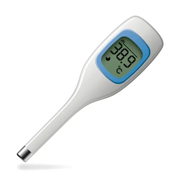 Vektor Celsius Medizinisches Elektronisches Thermometer — Stockvektor
