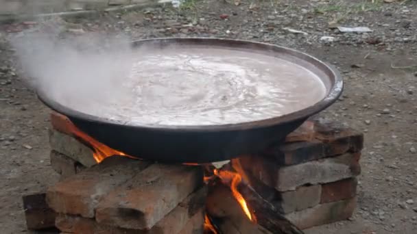 Процес Приготування Традиційної Індонезійської Їжі Їжа Адольф — стокове відео