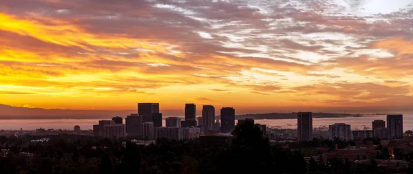 Sunset over the city of Santa Monica California