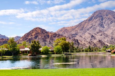 Palm Springs California yakınlarındaki çölde vaha.