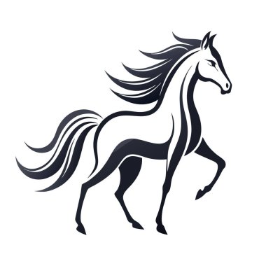 Grace in Motion Galloping Horse Silhouette clipart