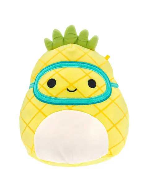 Beyaz arkaplanda izole edilmiş ananas peluş oyuncak