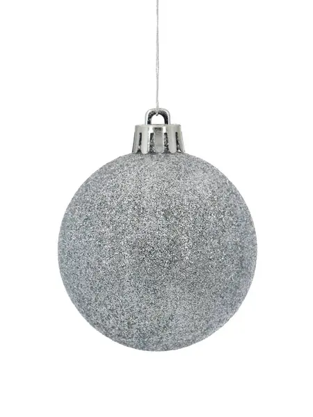 Beyaz arka planda izole edilmiş gri Noel mücevheri