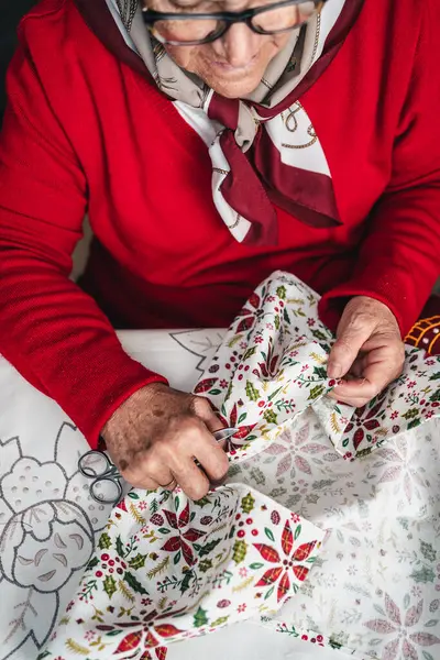 Yaşlı Bir Kadının Detaylı Elleri — Stok fotoğraf