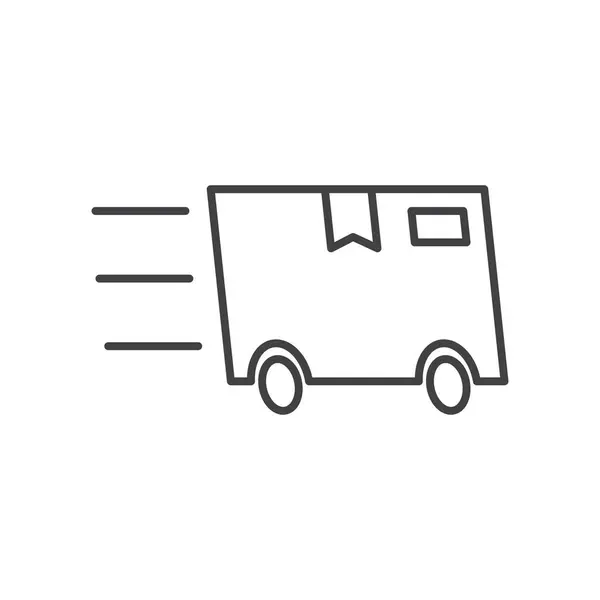 Tekerlekli kutu, hızlı nakliye, teslimat, indirme işi, logo, vektör, çizgi sanatı, simge.