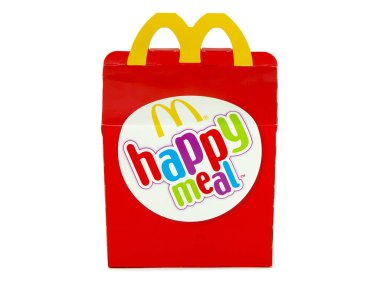 BUCHARest, Roma - 9 Eylül 2019 'da. McDonalds Mutlu Yemek Paketleme
